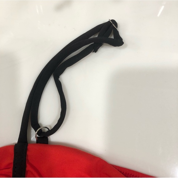 Red stretch corset top runched - Picture 2 of 5